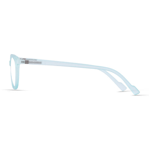 Vogily Eyewear - Zero Power Blue Cut Computer Glasses | Anti Glare, Lightweight & Blocks Harmful Rays | UV Protection Specs | Men & Women | Medium | Round, Bluish Cyan - TR 0146