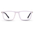 Vogily Eyewear - Zero Power Blue Cut Computer Glasses | Anti Glare, Lightweight & Blocks Harmful Rays | UV Protection Specs | Men & Women | Medium | Rectangular, White & Black - TR 1350