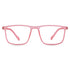 Vogily Eyewear - Zero Power Blue Cut Computer Glasses | Anti Glare, Lightweight & Blocks Harmful Rays | UV Protection Specs | Men & Women | Medium | Rectangular, Pink - TR 1350